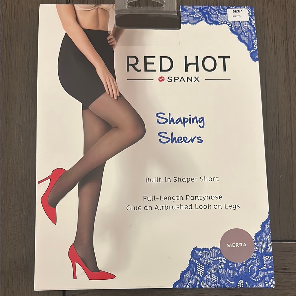 Red Hot Spanx Shaping Sheers with Built-in Shaper Short